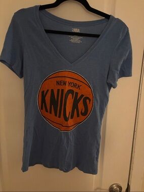 New York Knicks Women's V-Neck T-Shirt by Delta Apparel